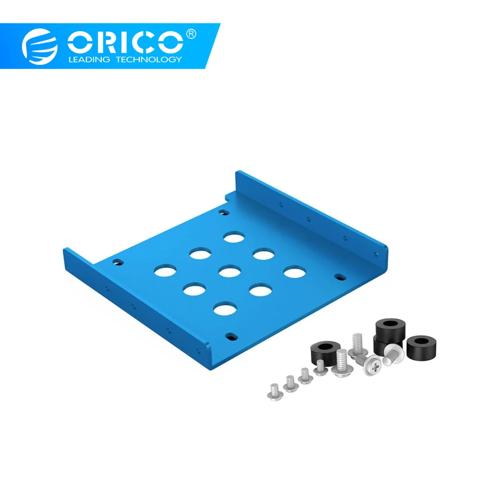 

ORICO Aluminum 2.5 to 3.5 inch Hard Disk Drive Mounting Bracket Kit HDD Mounting Dock Tray Support SSD/HDD SATA and IDE Port