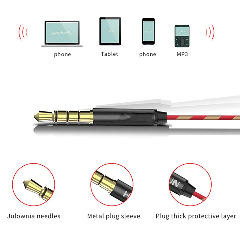Спортивные наушники 3,5 мм, наушники-вкладыши, проводные наушники для samsung, Xiaomi Redmi, всех смартфонов, наушники с микрофоном