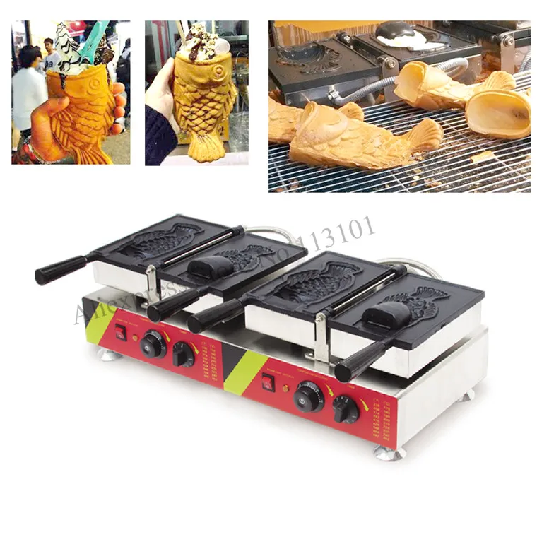 Commerciale Macchina Cono Gelato Doppie Teste Di Stile Coreano Pesce Taiyaki Icecream Cone Waffle Maker Waffle Maker Cone Wafflecone Machine Aliexpress