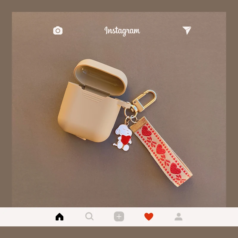 

New Cute cartoon dog pendant decorative silcone protect bag for Apple Airpods Accessories Bluetooth Earphone Cover Case