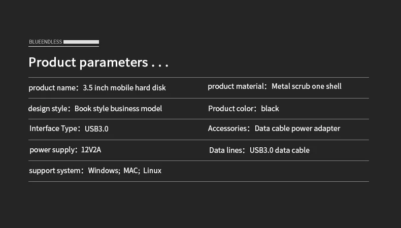 Продукт 1 ТБ/2 ТБ/3 ТБ/4 ТБ SATA USB 3,0 HDD корпус HDD Box 3,5 caddy с высокой скоростью хранения внешних жестких дисков