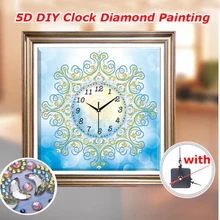 Diy 3d Алмазный настенные часы с картиной с открытыми пальцами и кристальной бабочкой узор полный круглый горный хрусталь 5d Вышивка бисером творчество мозаичные часы a132