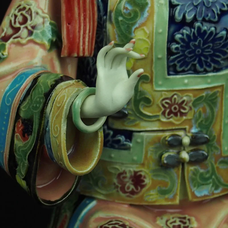 Народное искусство фарфоровая керамическая традиционная китайская ярмарка женская статуэтка коллекция яркие и элегантные ручной работы для подарка SYX027