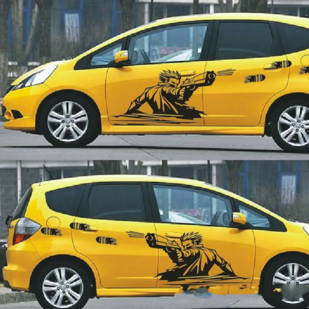 

SZSSD-256 Car Body Decorative Sticker Let The Bullets Fly Full Car Body Garland Personality Modification Support Custom Sticker