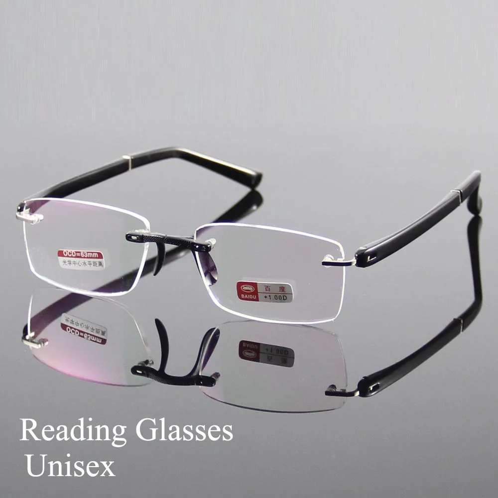 

Light Weight Reading Eyeglasses Rimless Spectacles Frames Presbyopic Glasses Strength +1.00 +1.50 +2.00 +2.50 +3.00 +3.50 +4.00