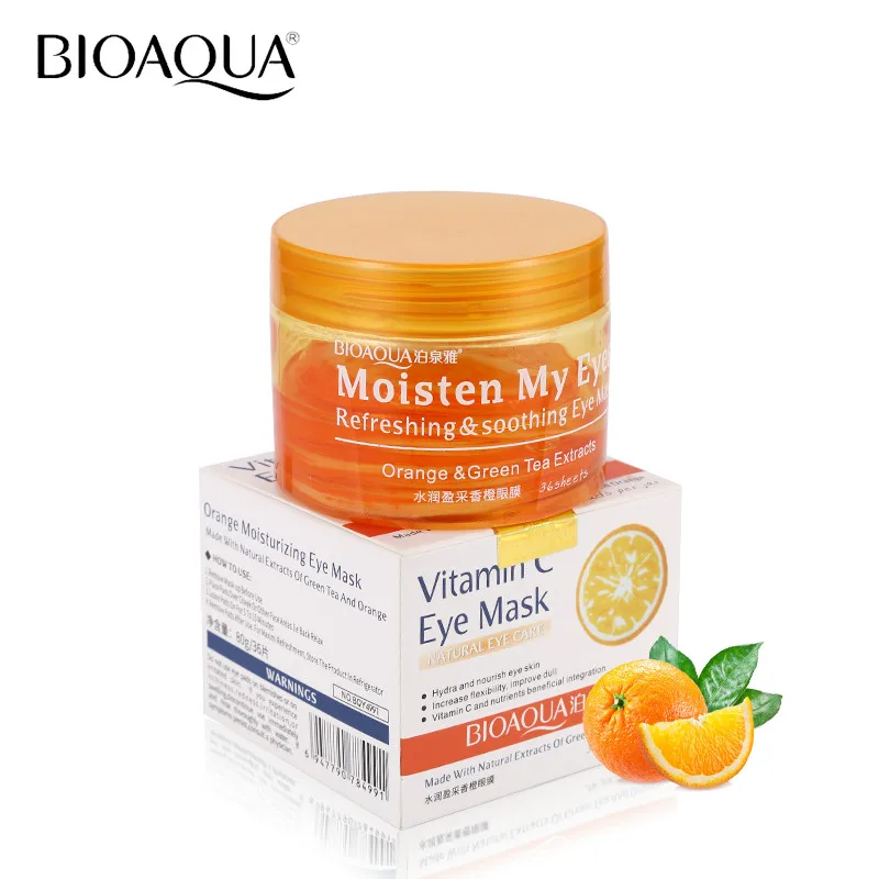 BIOAQUA Brand Eye Care Orange Refreshing Soothing Eye Mask Sticker Anti