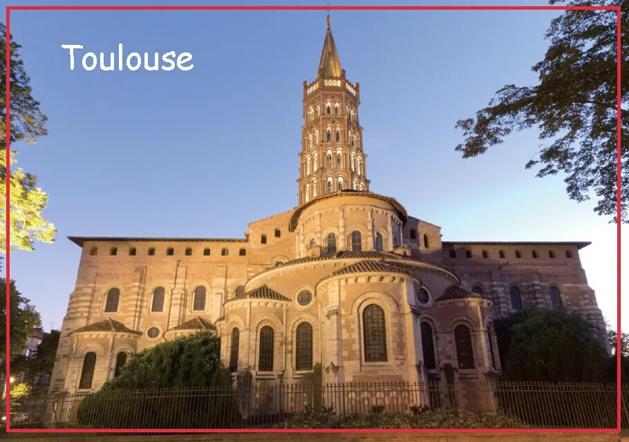 

Metal Wrapped Magnets Free Shipping 78*54mm Basilica Of St. Sernin Gift 20186 Toulouse Tourist Memorabilia Gift