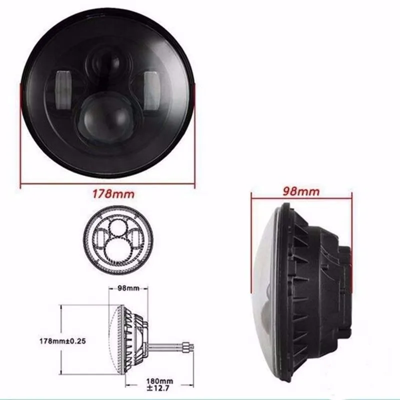 7INCH 60W Halo LED CREE Headlight + 4INCH 30W Fog Light for Jeep Wrangler JK CJ c