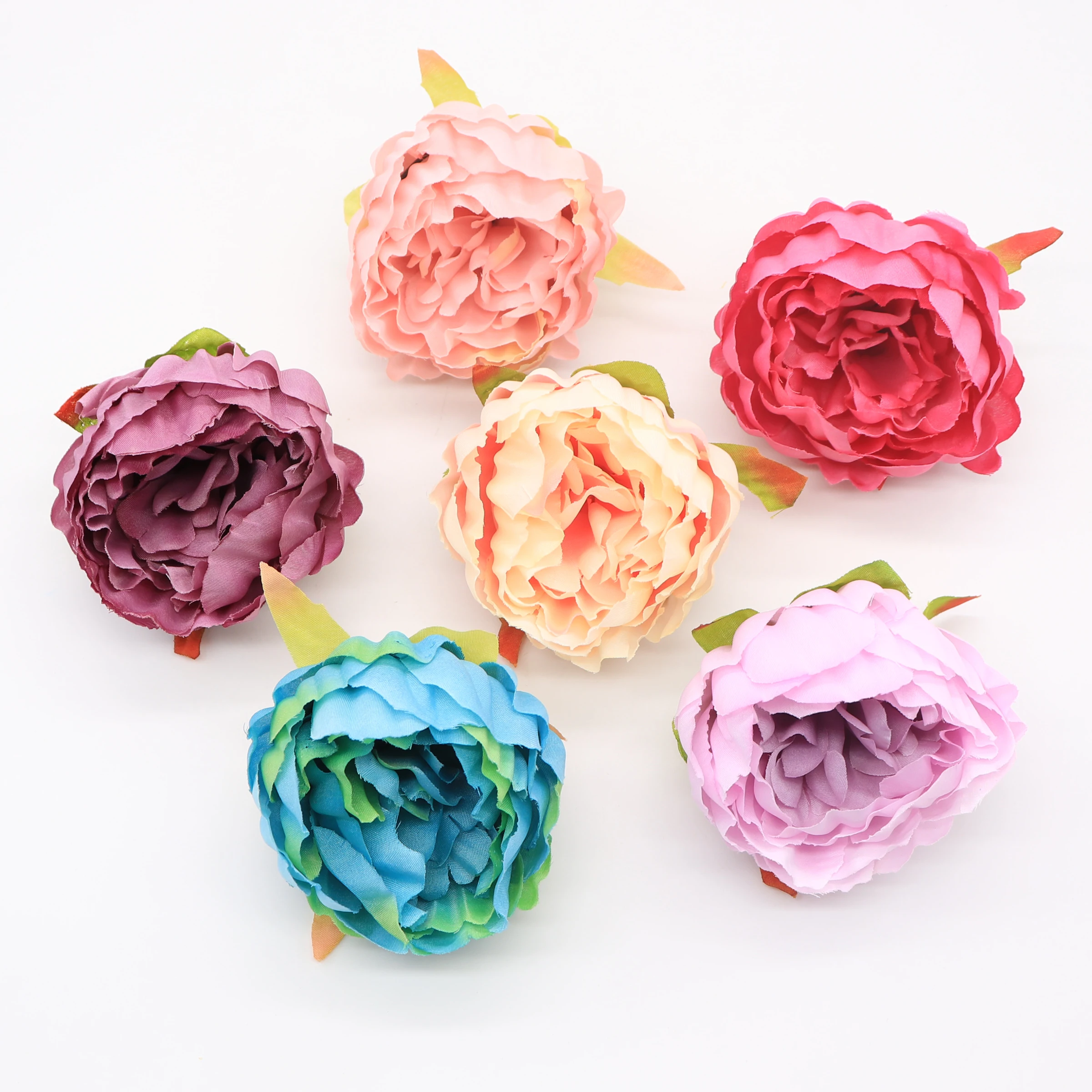 

5pcs/lot 10cm High Quality Peony Flower Head Silk Artificial Flower Wedding Decoration DIY Garland Craft Flower