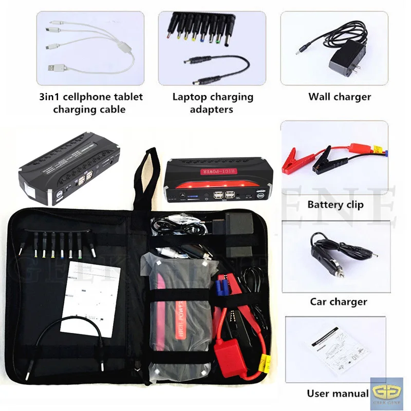 

2019 Car Jump Starter Battery 600A Pack Portable Starter Power Bank 12V Charger For Car Battery Booster Buster Diesel Auto