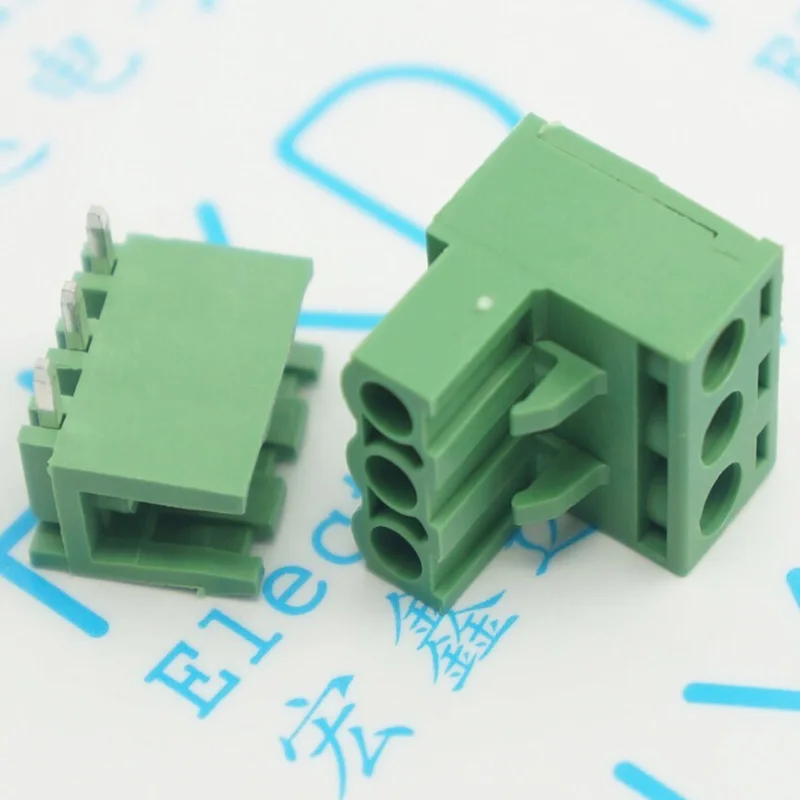 

5.08 MM KF2EDG - 3P curved pin plug - type wire terminal 1 set 100pcs/lot