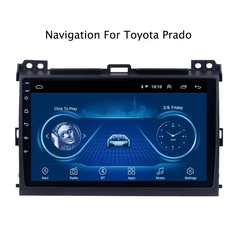 Ectwodvd 9 дюймов Andriod 8 1 Автомобильный gps навигация для Toyota Prado 2004 2009 DVD Мультимедийная