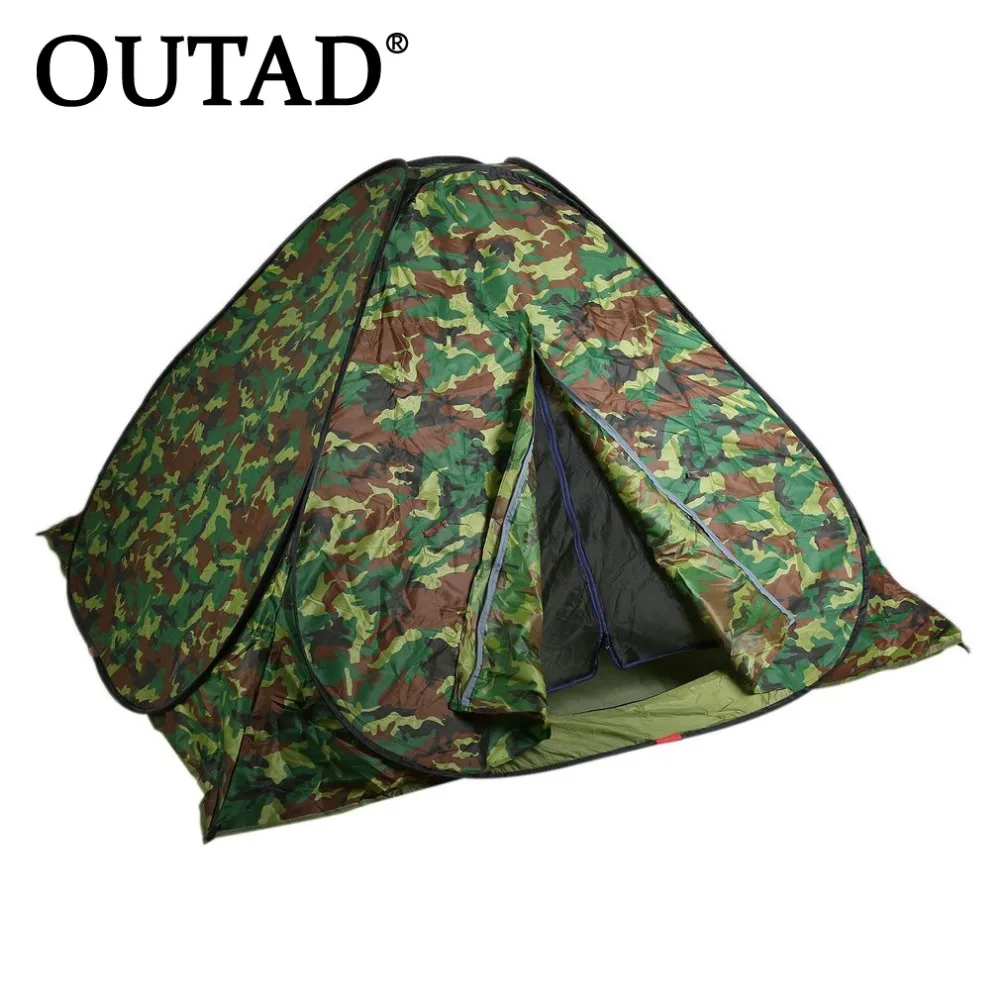 

Waterproof Automatic Pop Up Outdoor Camping Hiking Picnic Tent 3-4 Person Dustproof UV Protected Tent Camouflage