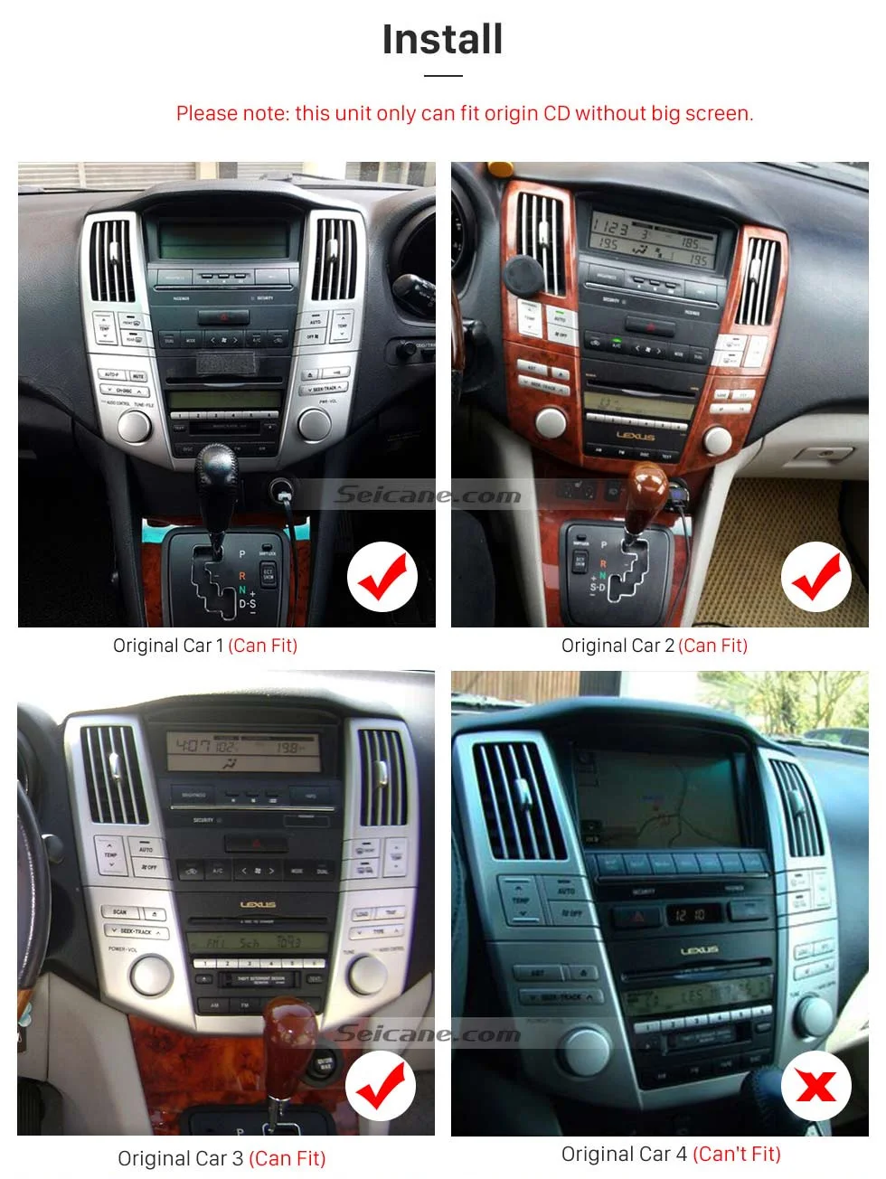 Seicane Android 8,0 HD " 2Din автомобильный Радио Стерео DVD gps Tochscreen Авторадио плеер для Toyota Harrier Lexus RX 350 330 400h