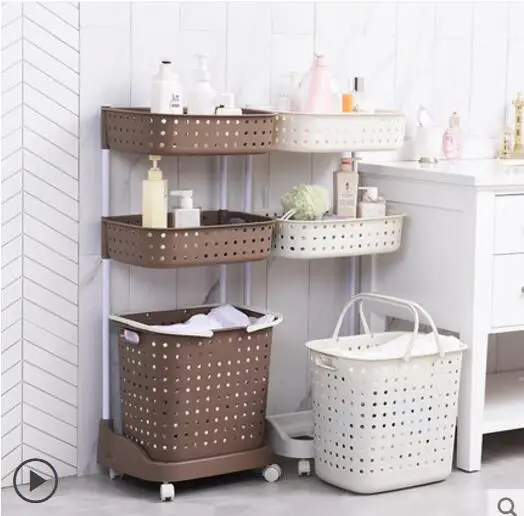 

Toilet rack bathroom multi-layer washing machine storage toilet to be installed.