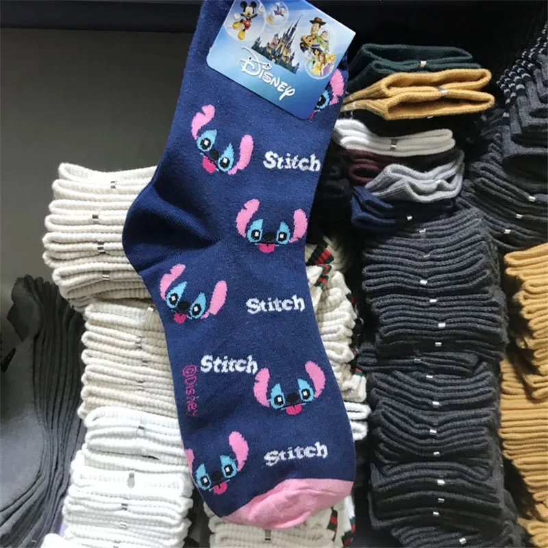 Disney tube cotton socks cartoon Donald Duck Mickey Judy female socks - Цвет: Золотой