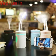 4 в 1 Автомобильный дятел увлажнитель мини Автомобильный увлажнитель воздуха светодиодный ночник USB вентилятор эфирное масло диффузор держатель мобильного телефона