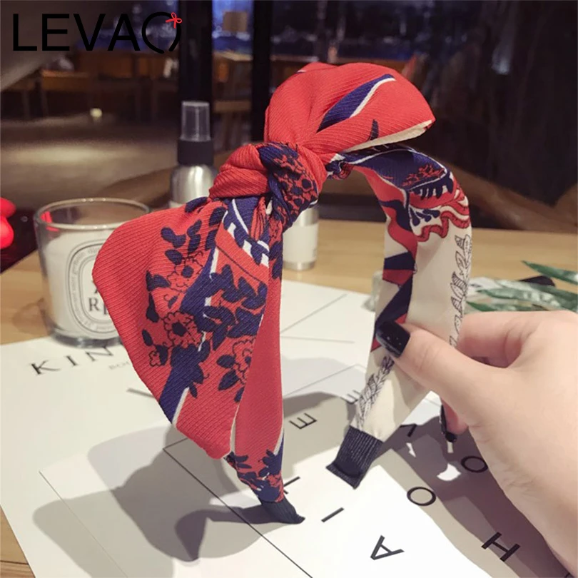

LEVAO Bow Bunny Ears Solid Knotted Bohemia Bezel Turban Girls Headwear Headband Women Hairband Hair Ornaments Hair Accessories