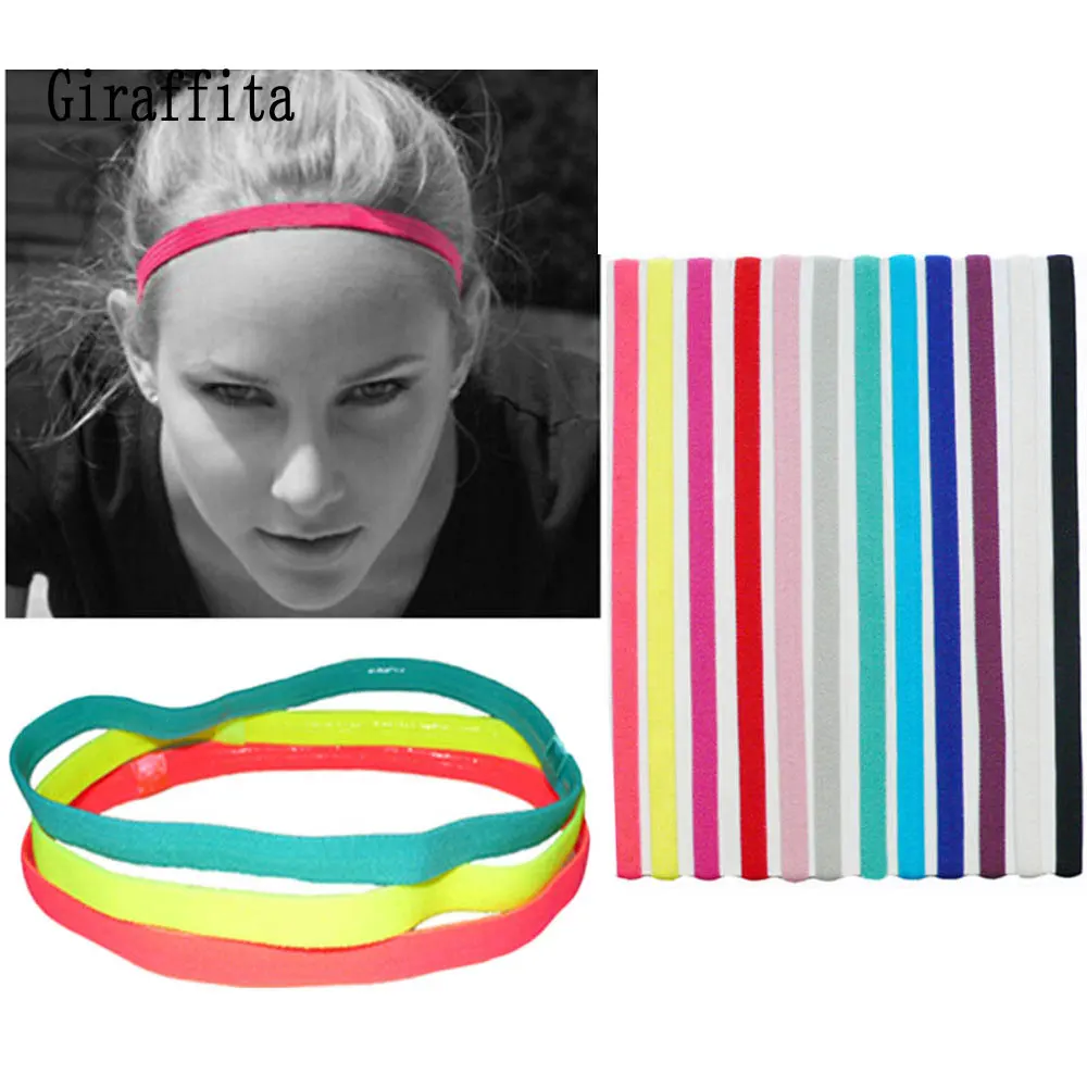 Giraffita Women Men yoga hair bands Sports Headband Anti slip Elastic