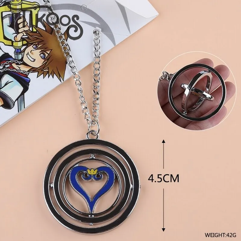 5 видов аниме Королевство Сердца Сора роксас поворотный металлический кулон