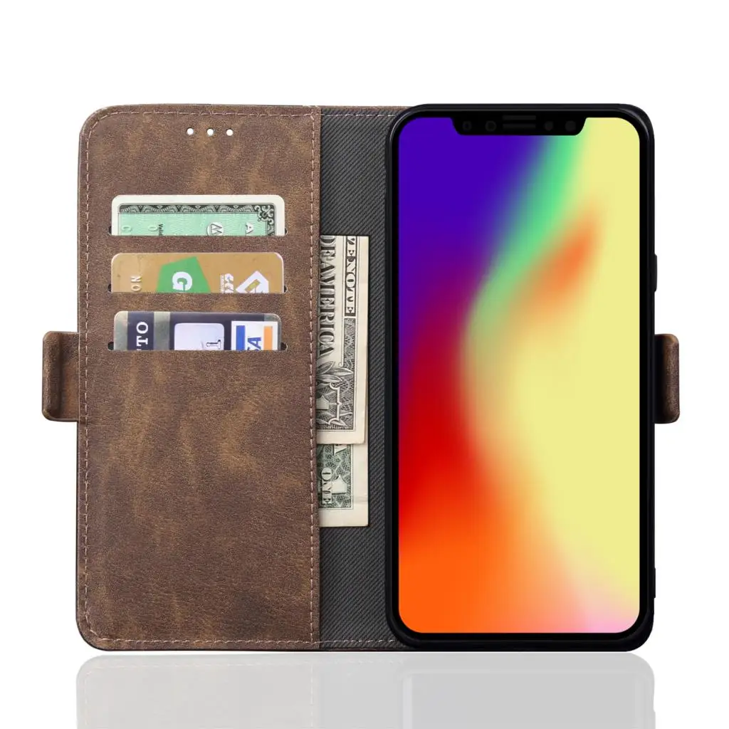 Флип чехол для iPhone XS Max кожаный Роскошный кошелек деловой винтажный Чехол книжка
