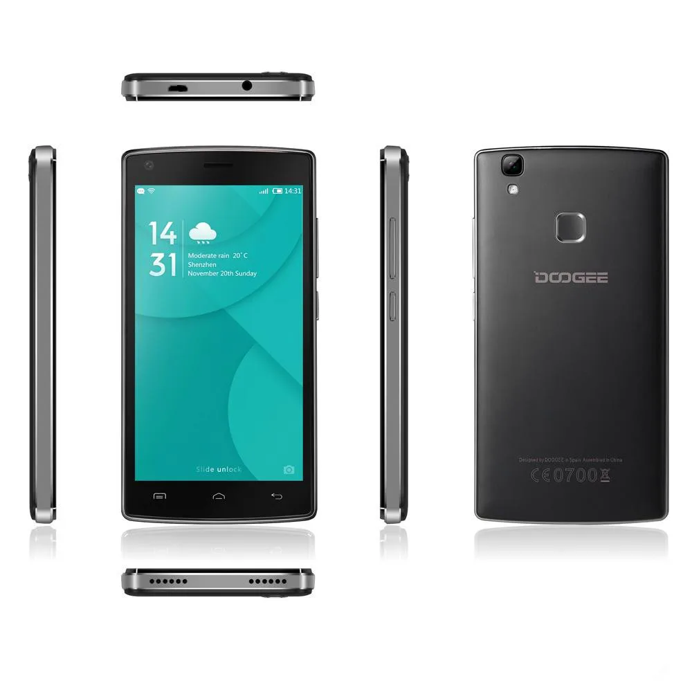 Doogee X5 Max смартфон 5 0 &quotMTK6580 4 ядра сотовом телефоне Android 6 HD Экран Dual SIM отпечатков