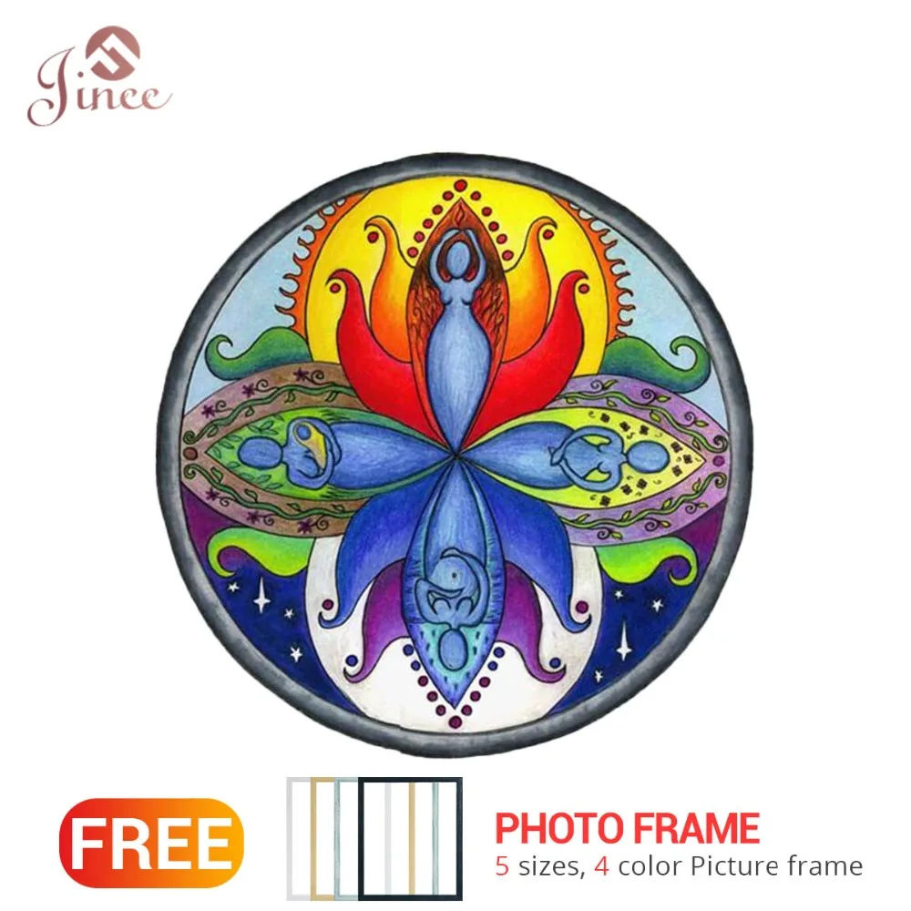 

DIY 5D Diamonds Embroidery Flower Meditation Mandala Square Round Diamond Painting Cross Stitch Diamond Mosaic Decor
