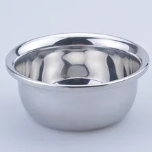 CSB Нержавеющая сталь бритья чаша Парикмахерская борода Чаша для бритья для щетка для лица Мужской чистки лица кружка для мыла набор инструментов, серебряного цвета; Новинка