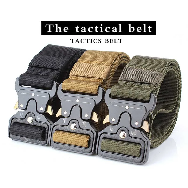 

Hot Sale Men Women Durable Nylon Army Military Waist Belt with Buckle Outdoor Sports Hunting Hiking Tactical Gear Accessories