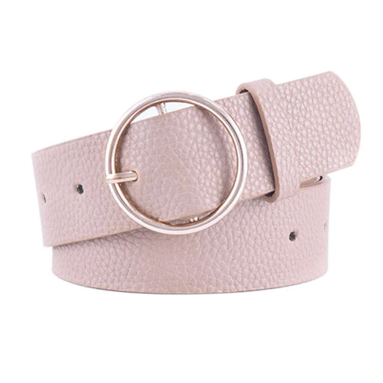 

Women's belt 100cm round pin buckle with jeans simple girls belt jeans woman leather belt woman jaqueta feminina A7