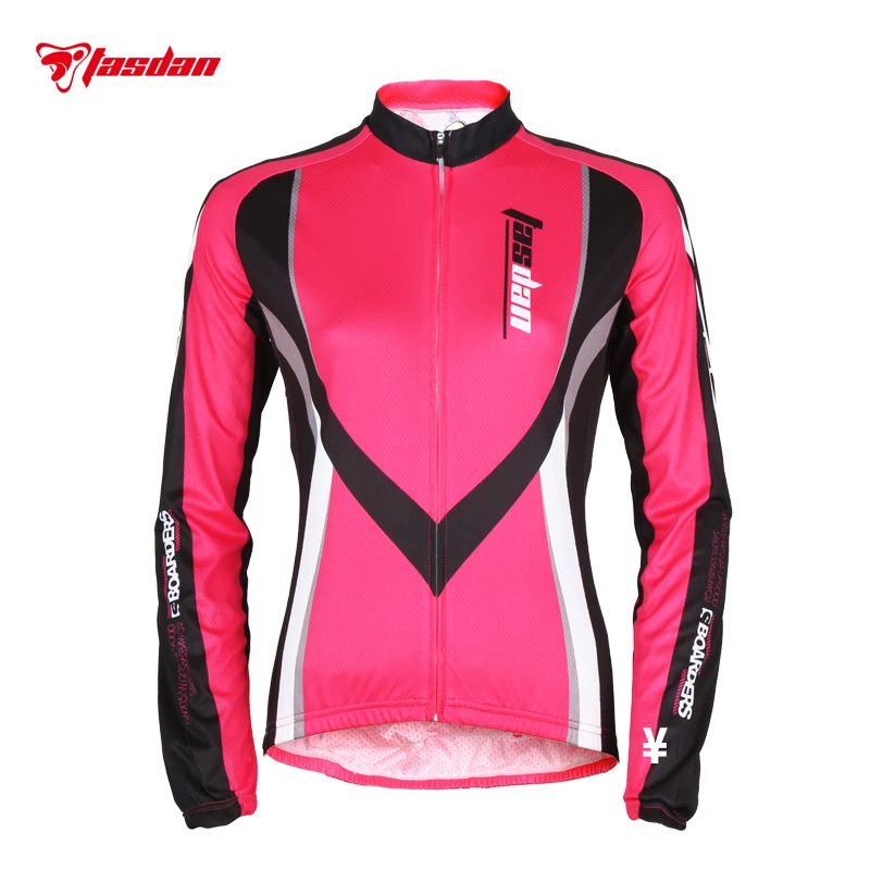 

Tasdan Anti UV Cycling Jerseys Summer Outdoor Sportswear Bike Jersey Cycling Clothing Bicycle Long Sleeves Rose and Blue Color