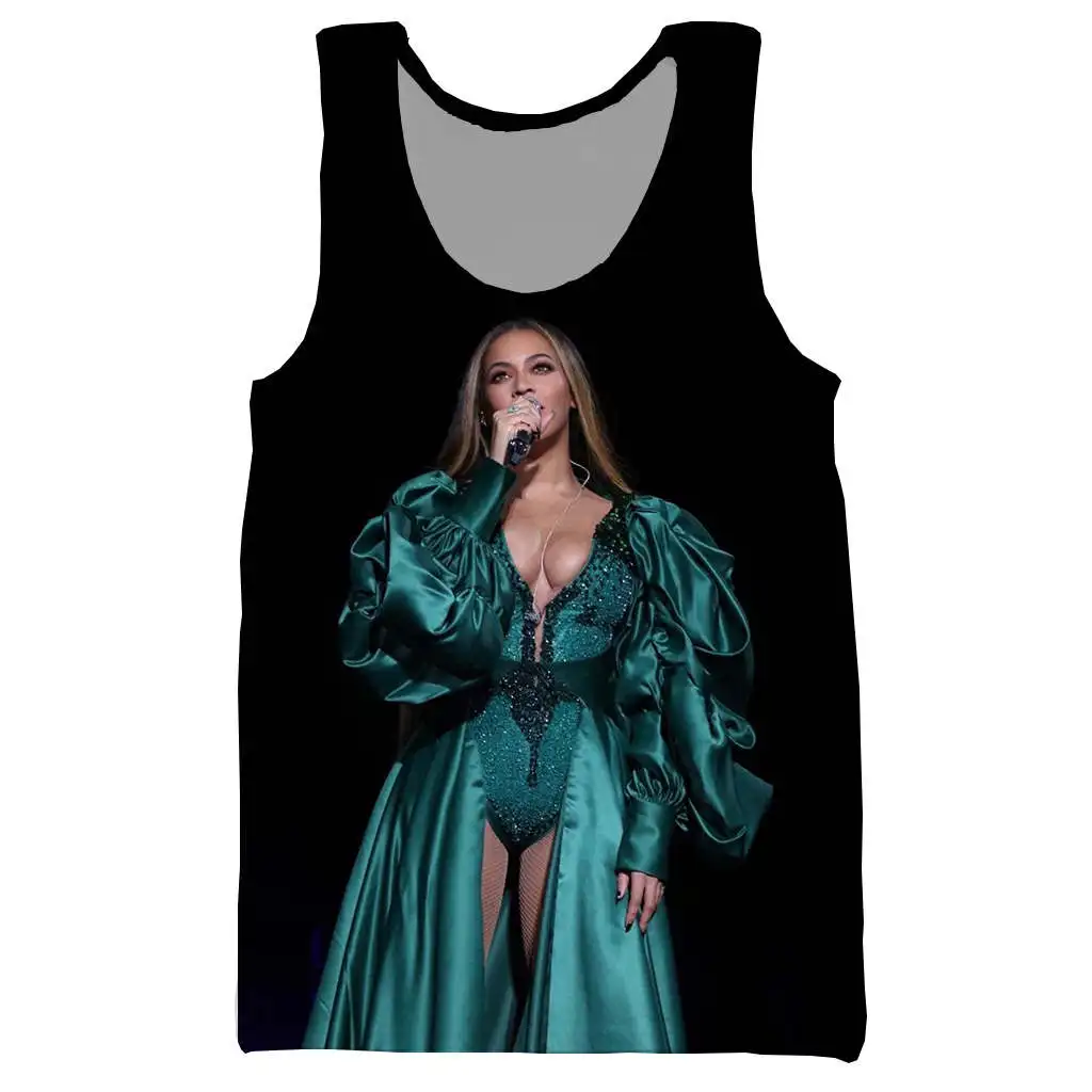 Queen Beyonce 3D Печатный Топ на бретелях для мужчин модный летний топ на бретелях для работы Мужские Женские топы топ на бретелях