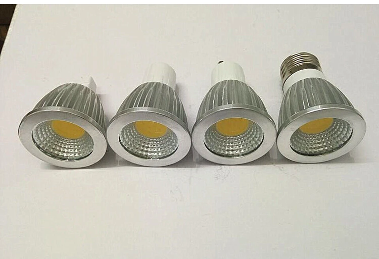 밝기 조절 가능한 고출력 5W GU10 E27 MR16 E14 COB LED 램프 조명 led 스포트라이트, 화이트/웜 화이트 led 조명, 무료 배송
