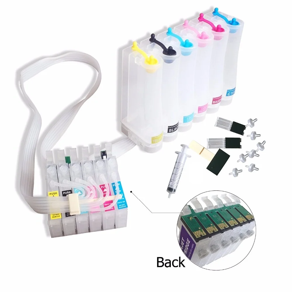 INK WAY T0791 T0796 Empty Ciss Continuous Ink System For Epson 1400 1500w Printers -in 