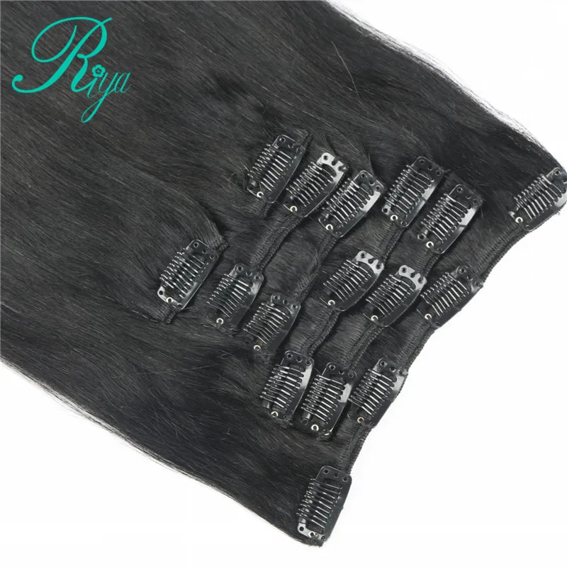 straight hair clip in human hair extension (4)