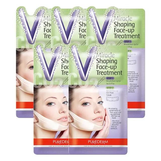 PUREDERM Miracle Shaping Face up Treatment Face Shaping Mask Lift Reduce Double Chin Slimming