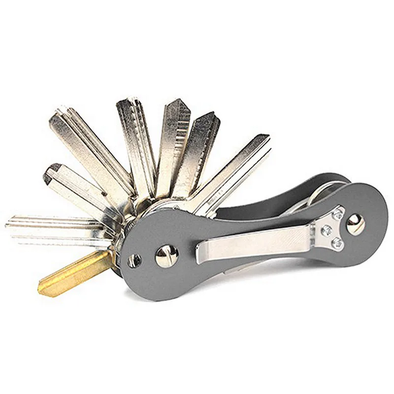 High QualitId Key Wallet Smart keychain Key Ring Wallets Portable Compact Aluminum key clip Multi-functional Smart Clip key case key holder key organizer key purse