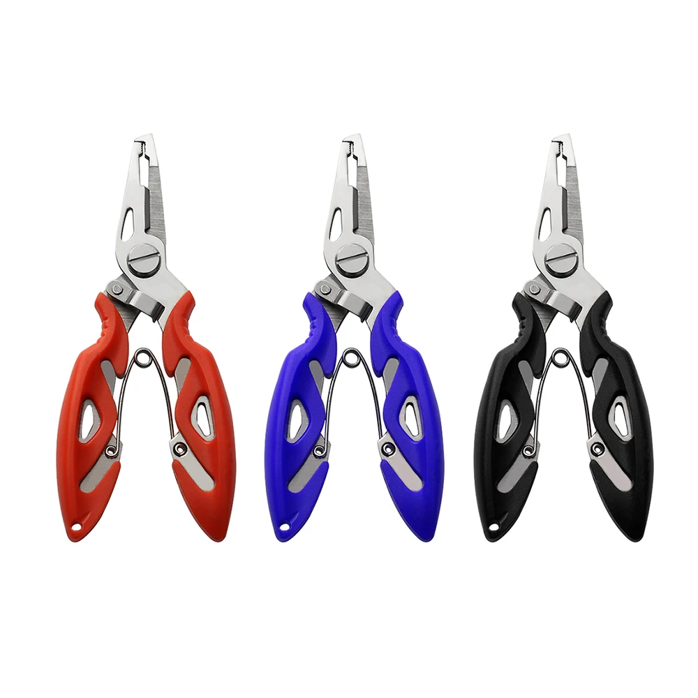 

Random Color Multifunctional Stainless Steel Fishing Wire Pliers Scissors Line Cutter Braid Hook Remover Split Ring Fishing Tool