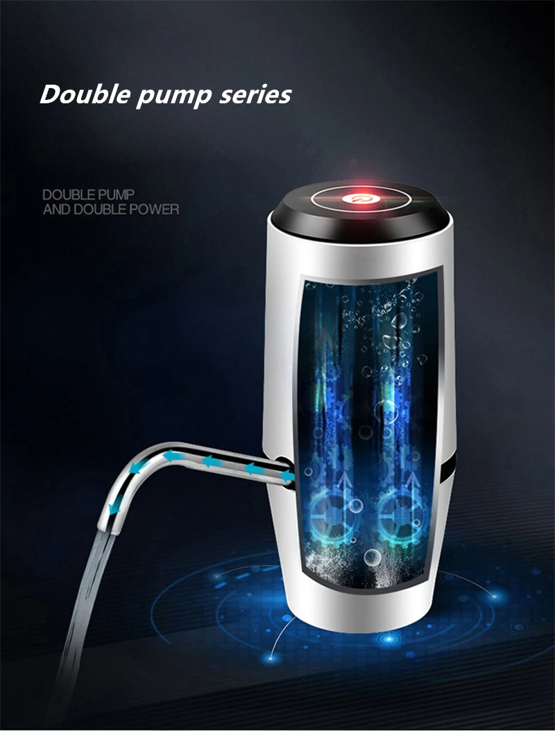 Kbxstart сенсорный смарт диспенсер De Agua USB Зарядка Электрический диспенсер для воды двойной насос быстрый напиток диспенсер для галлонов бутылки