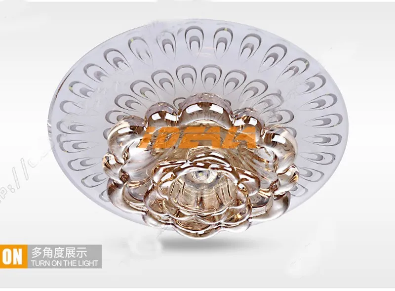 Conduziu a Luz de Teto Luminária para Sala Cristal Claro Moderno Corredor Montagem Embutida Estar Quarto Sala Jantar Decoração Led 3 Luzes e Iluminação