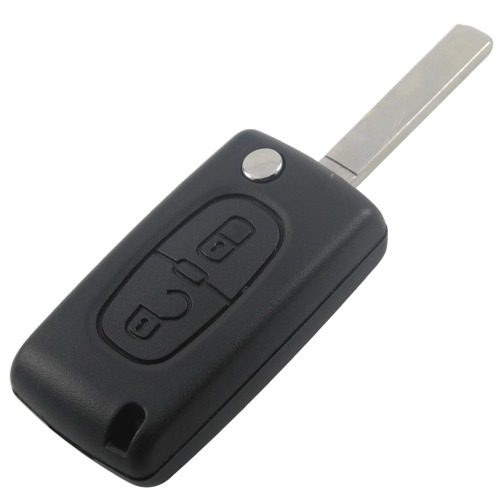 Jingyuqin 2 кнопки ID46 чип CE0536 Авто Автомобильный Брелок дистанционного управления с ключом для peugeot 207 307 308 407 807 для Citroen 433 МГц VA2 лезвие для укладки волос - Количество кнопок: for-citroen