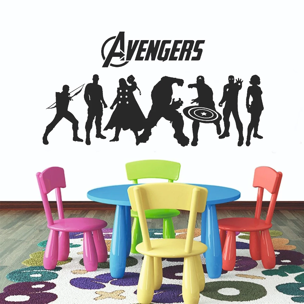 

The Avengers Marvel Hero Game Wall Sticker Vinyl Games Gamer kids Bedroom Wall Decal Removable Home Decoration Wallpaper Z170