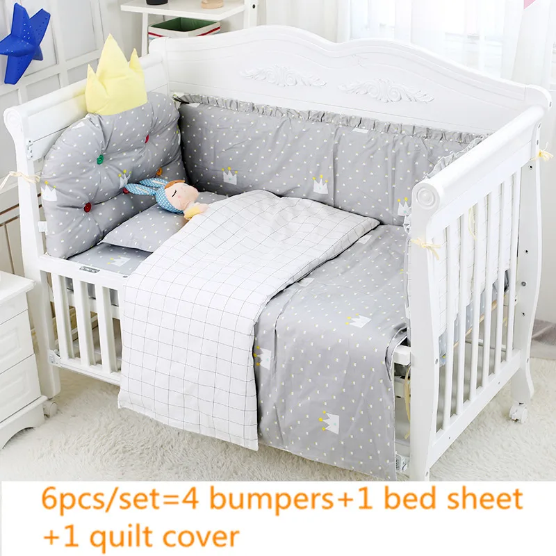 Животный узор; Постельное белье для новорожденных мягкий Постельный набор кроватка постельное белье из хлопка комплект для детской кроватки для новорожденных 6 шт./компл. детская кроватка набор - Цвет: huihuangguan