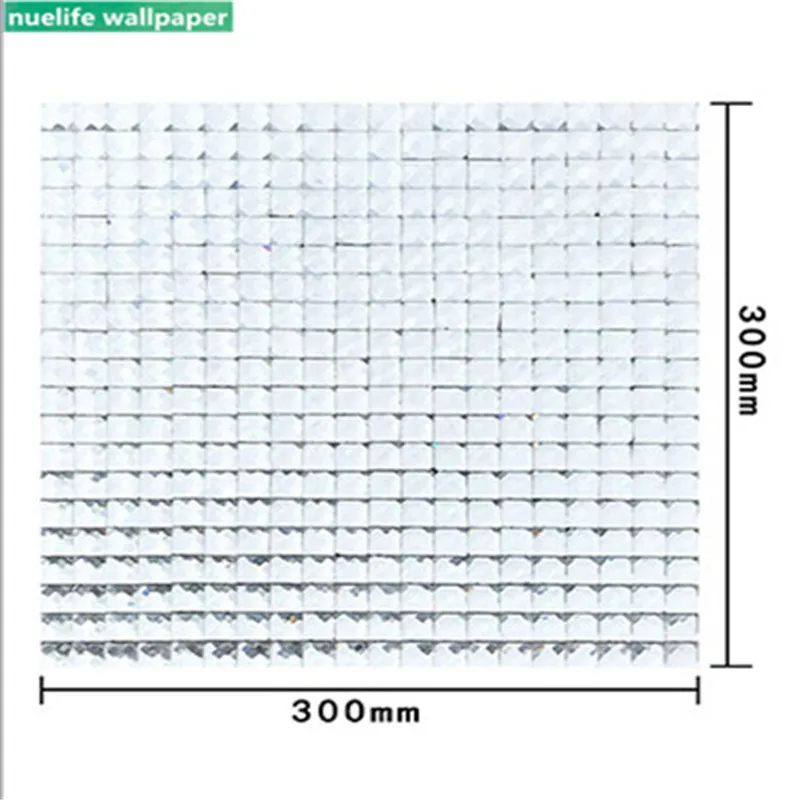 Белое зеркало серебряное зеркало стеклянная мозаика стикер для настенной плитки гостиная кухня к ТВ спальня бар ТВ фон 3D стикер на стену