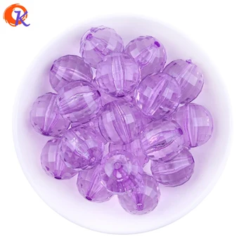 

High Quality Cordial Design 20MM 100Pcs/Lot Lavender Transparent Acrylic Disco Beads For Jewelry Supplies CDWB-517236