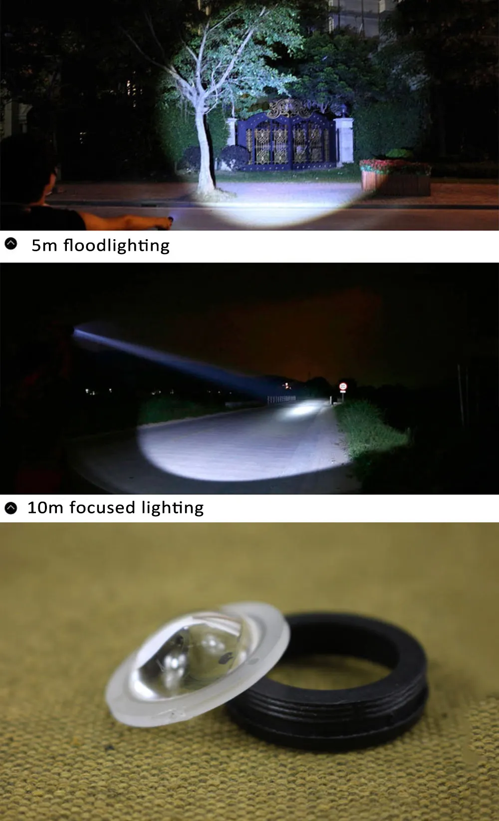 Q5 Bicycle Light 3W 140 Lumens 3 Modes LED Lamp Front Torch with Torch Holder