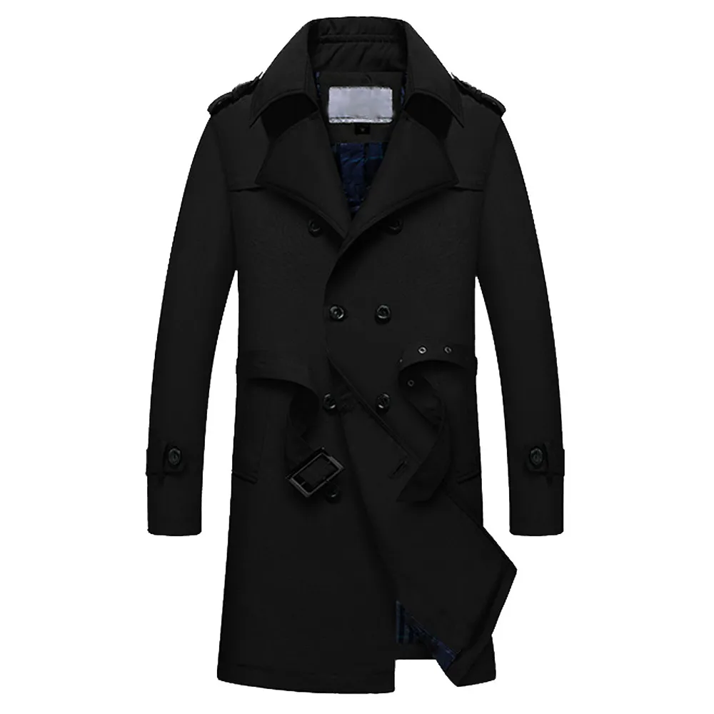 FeiTong пальто, мужская зимняя куртка, шерстяная теплая куртка, пальто, верхняя одежда, тонкий длинный Тренч, пальто на молнии, Monclaire, куртка из шерсти и смесей