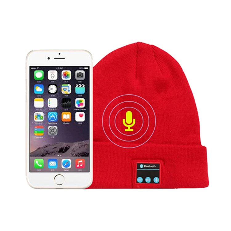 beanie hat with earphones