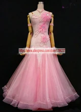 Waltz Ballroom Dance Dresses Women New Elegant Pink Tango Flamenco Ballroom Competition Dancing Costume