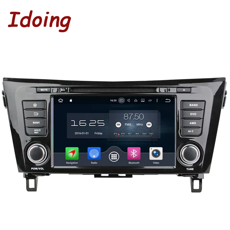 

Idoing 2Din 8"Android 8.0 Car DVD Radio Player Fit Nissan qashqai/X-Trail 2014 GPS Navigation 8 Core 2G+32G WIFI Bluetooth TV